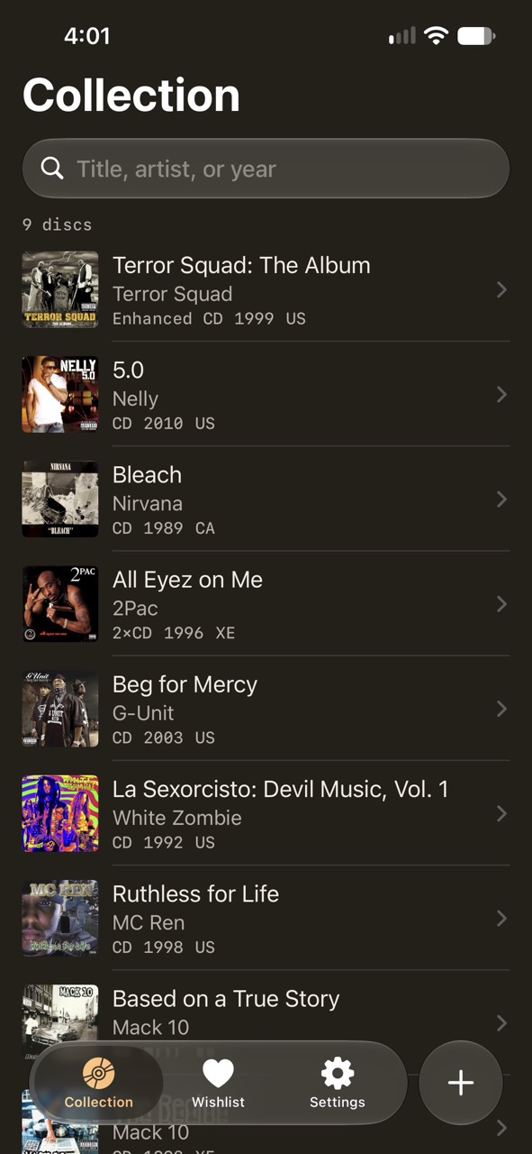 collect3r Collection on iPhone